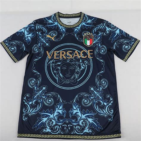 Italy X Versace Jersey 2023 Blue Edition .